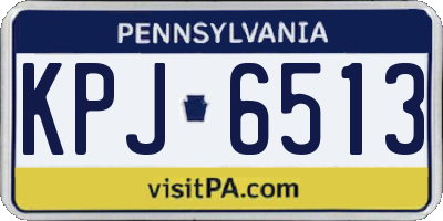 PA license plate KPJ6513