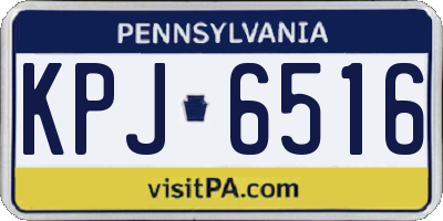 PA license plate KPJ6516