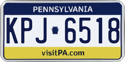 PA license plate KPJ6518