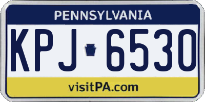 PA license plate KPJ6530