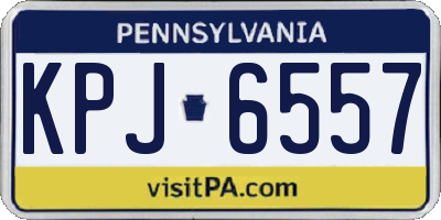 PA license plate KPJ6557