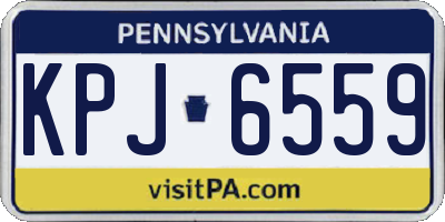 PA license plate KPJ6559