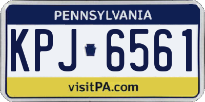 PA license plate KPJ6561
