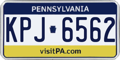 PA license plate KPJ6562