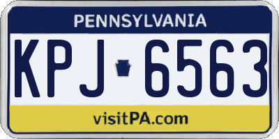 PA license plate KPJ6563