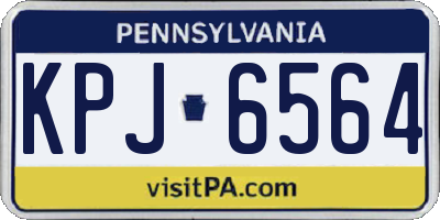 PA license plate KPJ6564