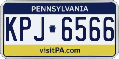 PA license plate KPJ6566