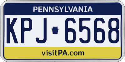 PA license plate KPJ6568
