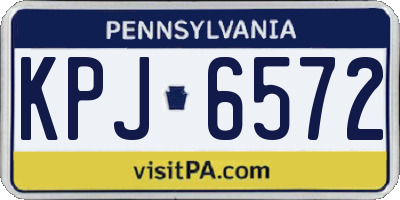PA license plate KPJ6572
