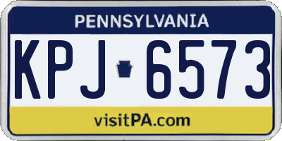 PA license plate KPJ6573