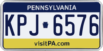 PA license plate KPJ6576