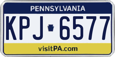PA license plate KPJ6577