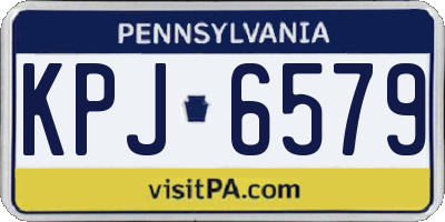 PA license plate KPJ6579
