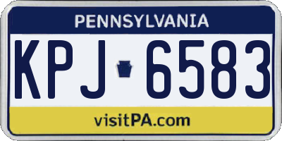 PA license plate KPJ6583