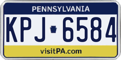 PA license plate KPJ6584