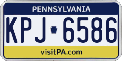 PA license plate KPJ6586