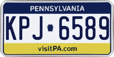 PA license plate KPJ6589