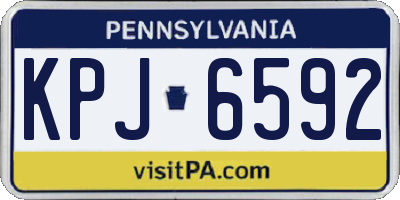 PA license plate KPJ6592