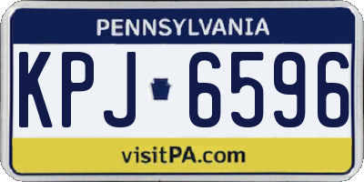 PA license plate KPJ6596