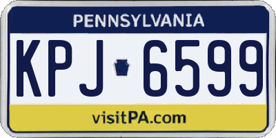 PA license plate KPJ6599