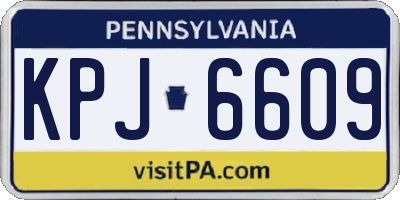 PA license plate KPJ6609