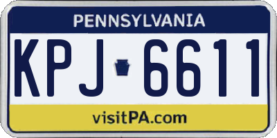 PA license plate KPJ6611