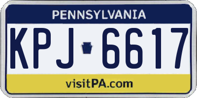 PA license plate KPJ6617