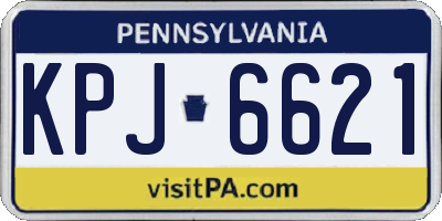 PA license plate KPJ6621