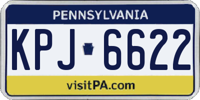 PA license plate KPJ6622