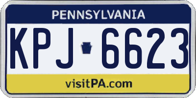 PA license plate KPJ6623