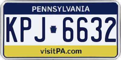 PA license plate KPJ6632