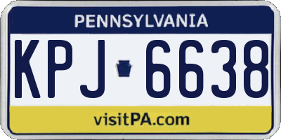 PA license plate KPJ6638