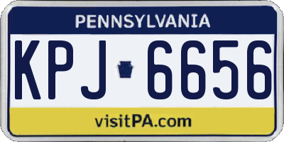 PA license plate KPJ6656