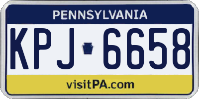 PA license plate KPJ6658