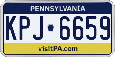 PA license plate KPJ6659