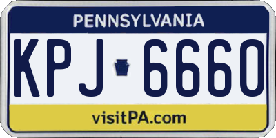 PA license plate KPJ6660