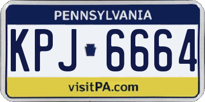 PA license plate KPJ6664