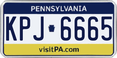 PA license plate KPJ6665