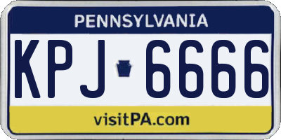 PA license plate KPJ6666
