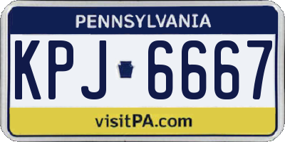 PA license plate KPJ6667