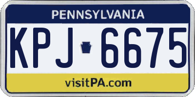 PA license plate KPJ6675
