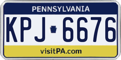 PA license plate KPJ6676