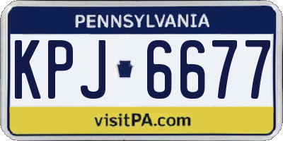 PA license plate KPJ6677