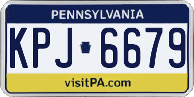 PA license plate KPJ6679