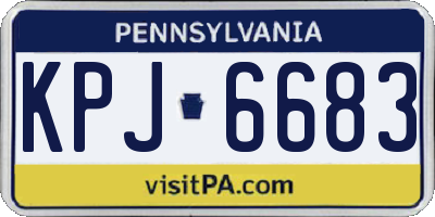PA license plate KPJ6683