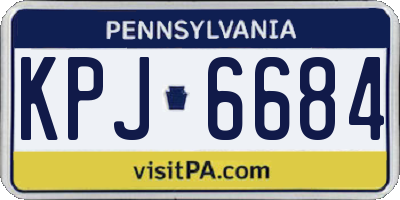 PA license plate KPJ6684