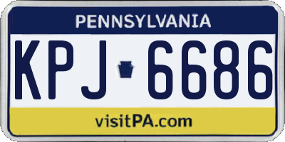PA license plate KPJ6686