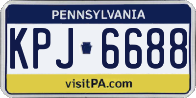 PA license plate KPJ6688