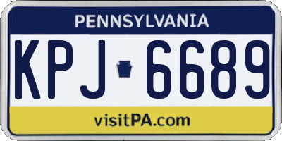 PA license plate KPJ6689