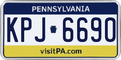 PA license plate KPJ6690